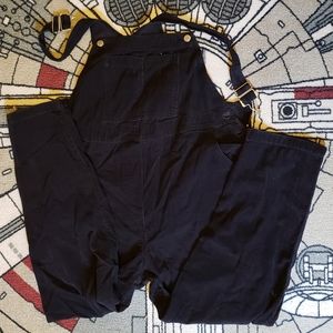 Motherhood Maternity black corduroy overalls m